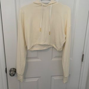 Gymshark x Whitney Simmons crop hoodie ivory